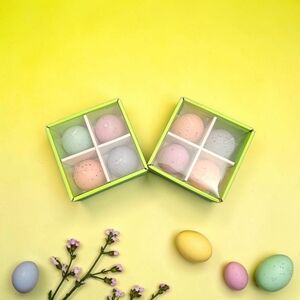 Happy Go Fluffy Pastel Egg Candles - 2 Sets Of Four